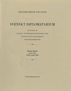 Svenskt Diplomatarium – Band 9,  häfte 1