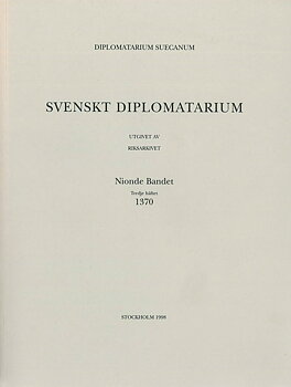 Svenskt Diplomatarium – Band 9,  häfte 3
