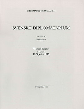 Svenskt Diplomatarium –  Band 10, häfte 3
