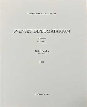 Svenskt Diplomatarium – Band 12,  häfte 1