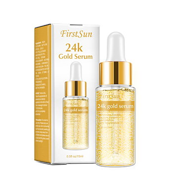 FIRST SUN 24K Gold Collagen Lifting Serum for Improving Skin  - Moisturizing - Firming Flexible - Anti Aging Anti Wrinkle