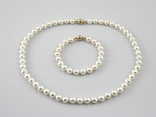 Akoya-Zuchtperlen in AAA-Qualität mit Goldverschlüssen 7–7.5 mm