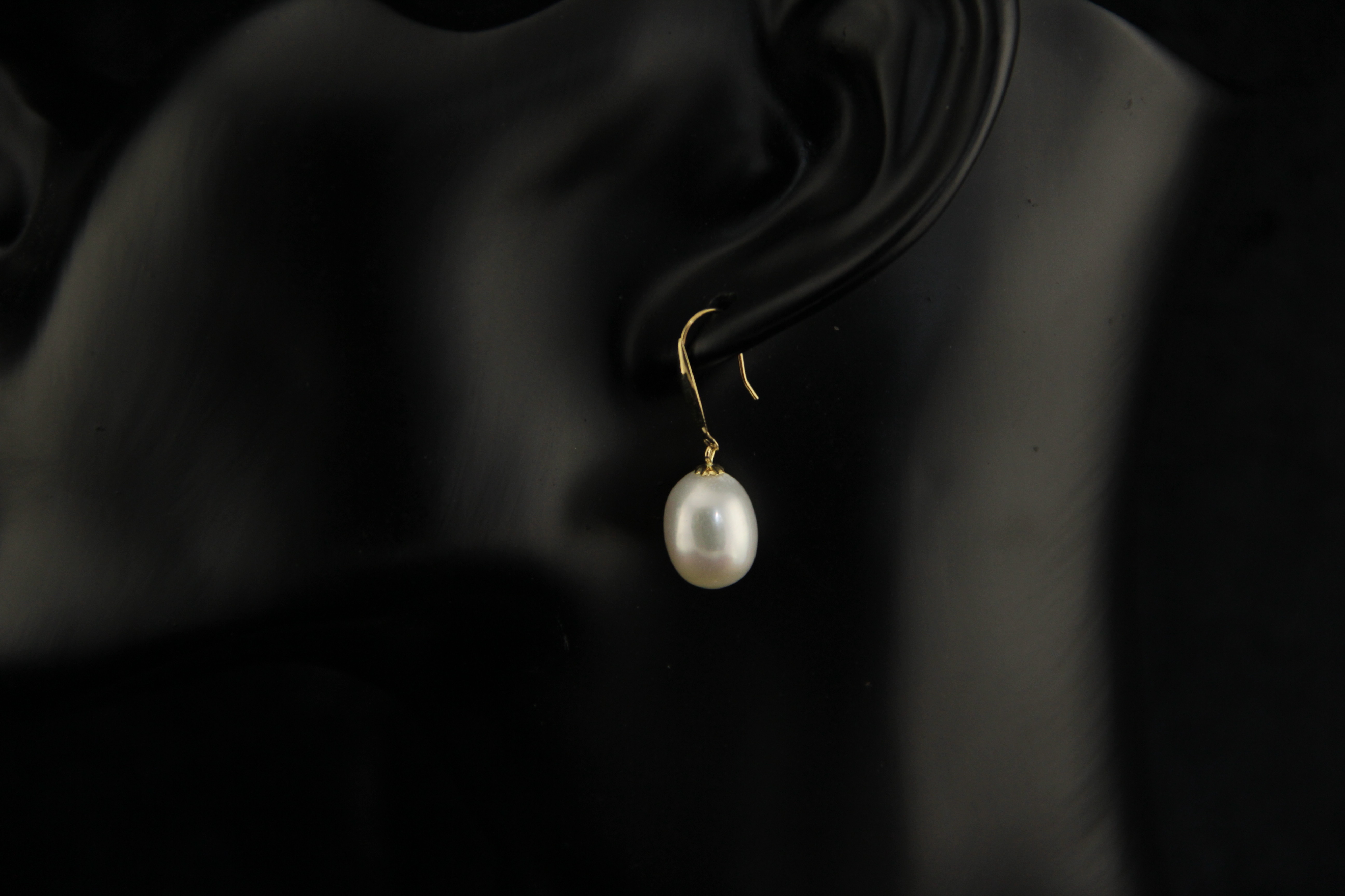 Set mit tropfenförmiger Süßwasserperle in Gold - 5
