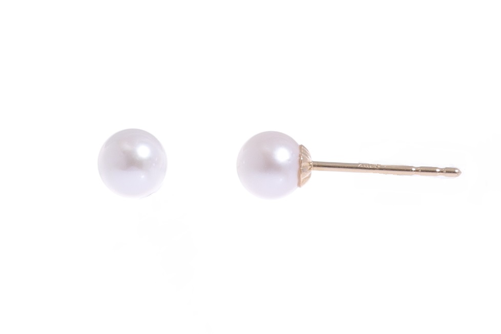 Kleine Perlenohrringe-Akoya in AAA-Qualität in Gold, 4.5–5 mm und 5–5.5 mm - 2