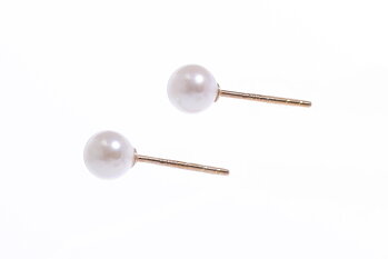 Kleine Perlenohrringe-Akoya in AAA-Qualität in Gold, 4.5–5 mm und 5–5.5 mm