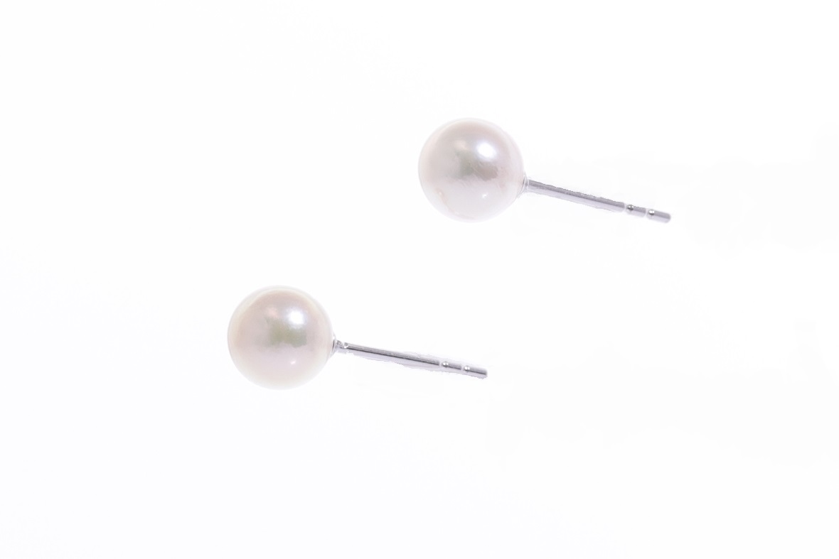 Perlenohrringe-Akoya in AAA-Qualität in Weißgold 5.5–6 mm