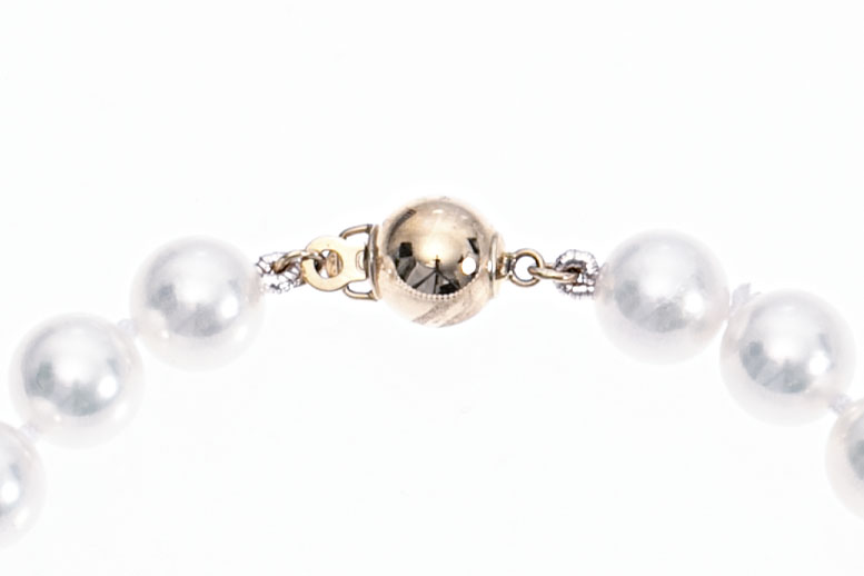 AAA-Quality Akoya pearl bracelet set with gold clasp 7.5-8mm - 2