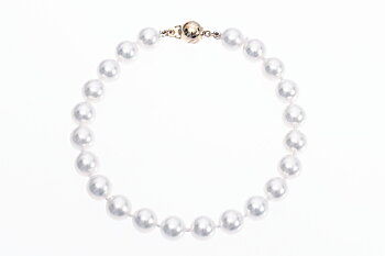 AAA-Quality Akoya pearl bracelet set with gold clasp 7.5-8mm