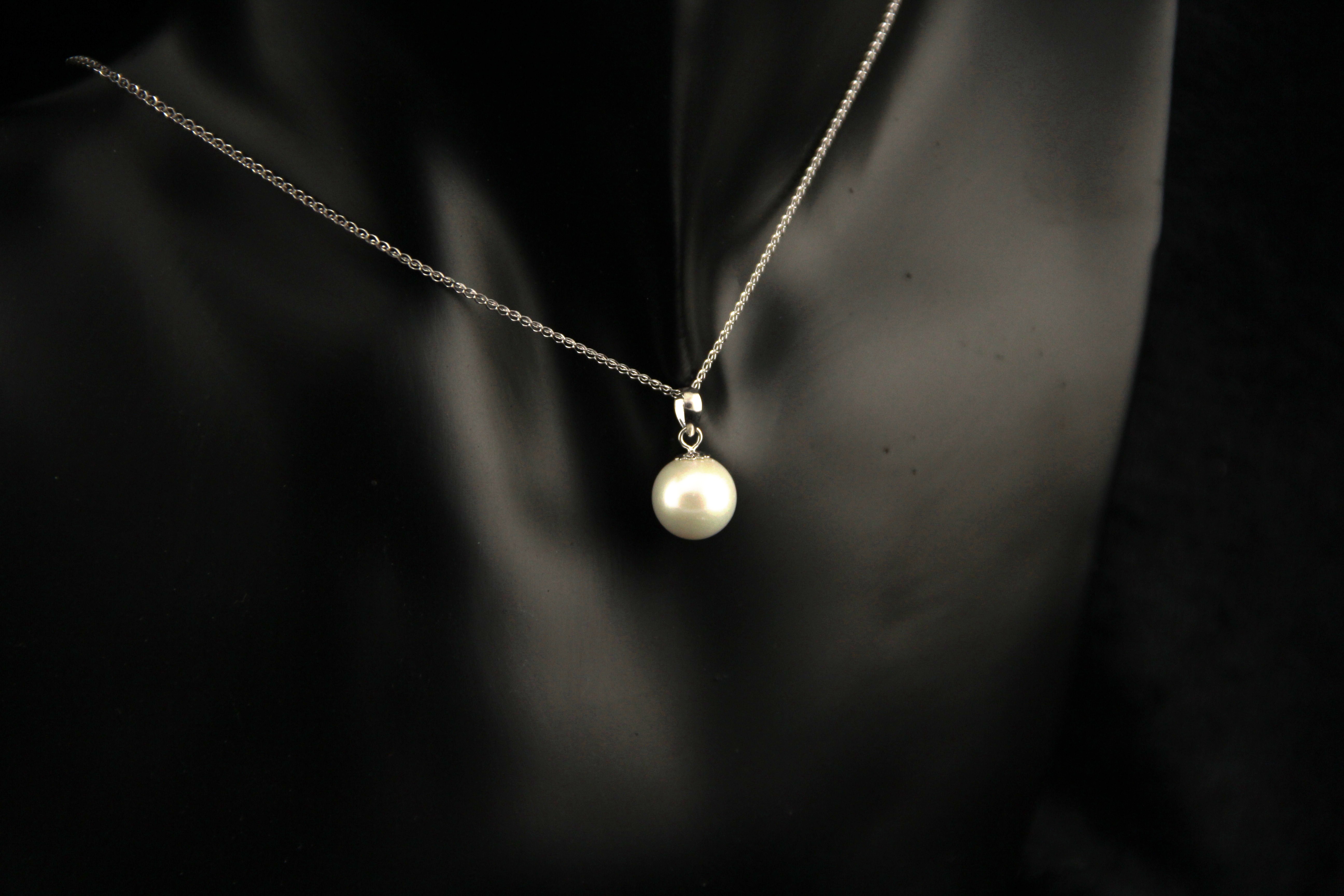 Set mit Süßwasserperlen aus 18 Karat Weißgold - 4
