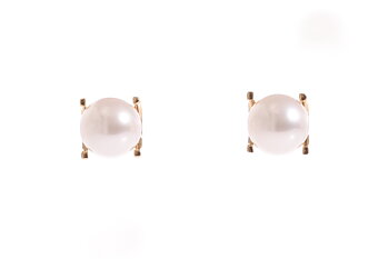 Perlenohrring-Tahiti mit Weißgold und Diamanten 9–10 mm