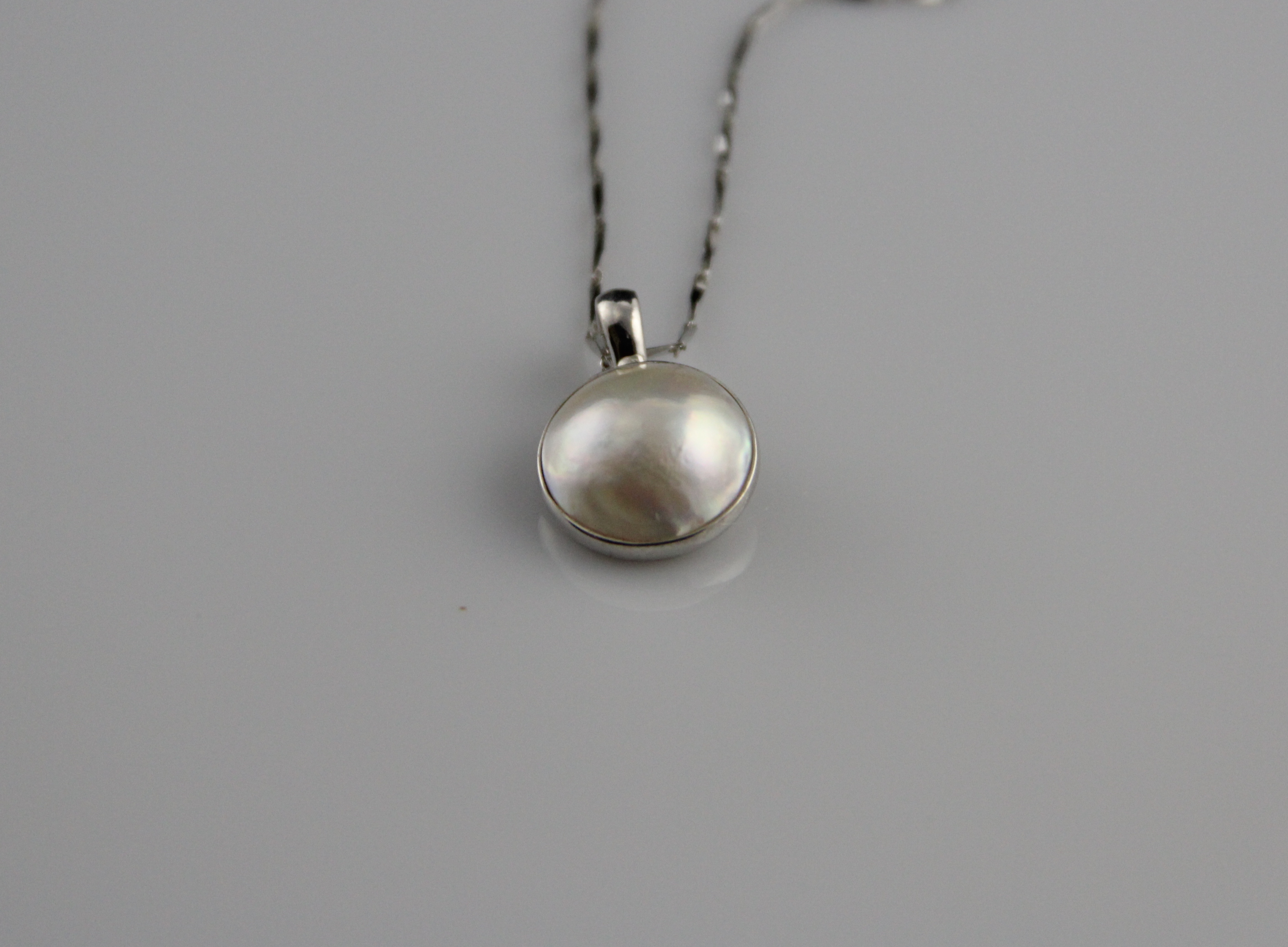 Perlenanhänger-Mabe in Silber - 2