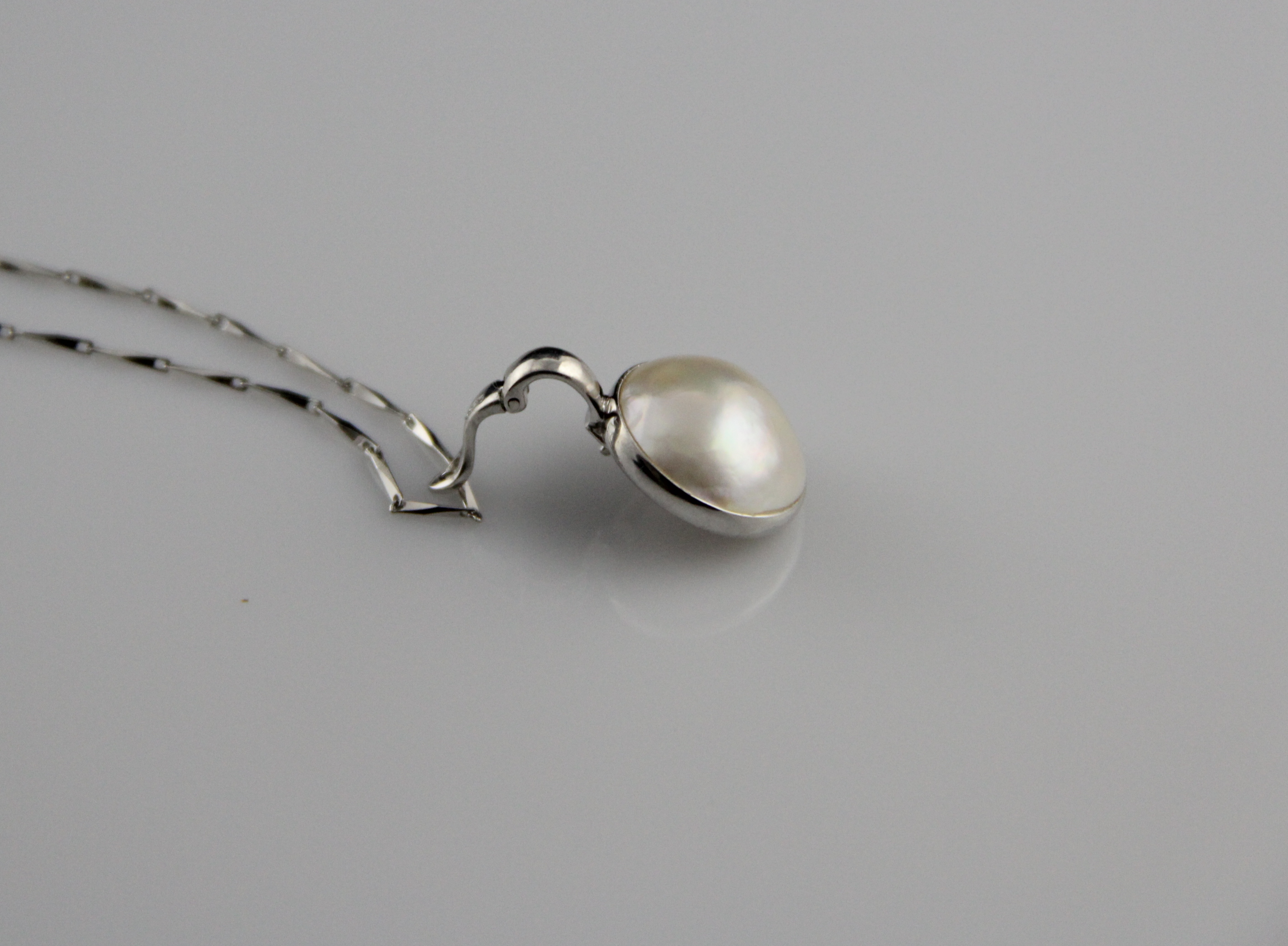 Perlenanhänger-Mabe in Silber - 3