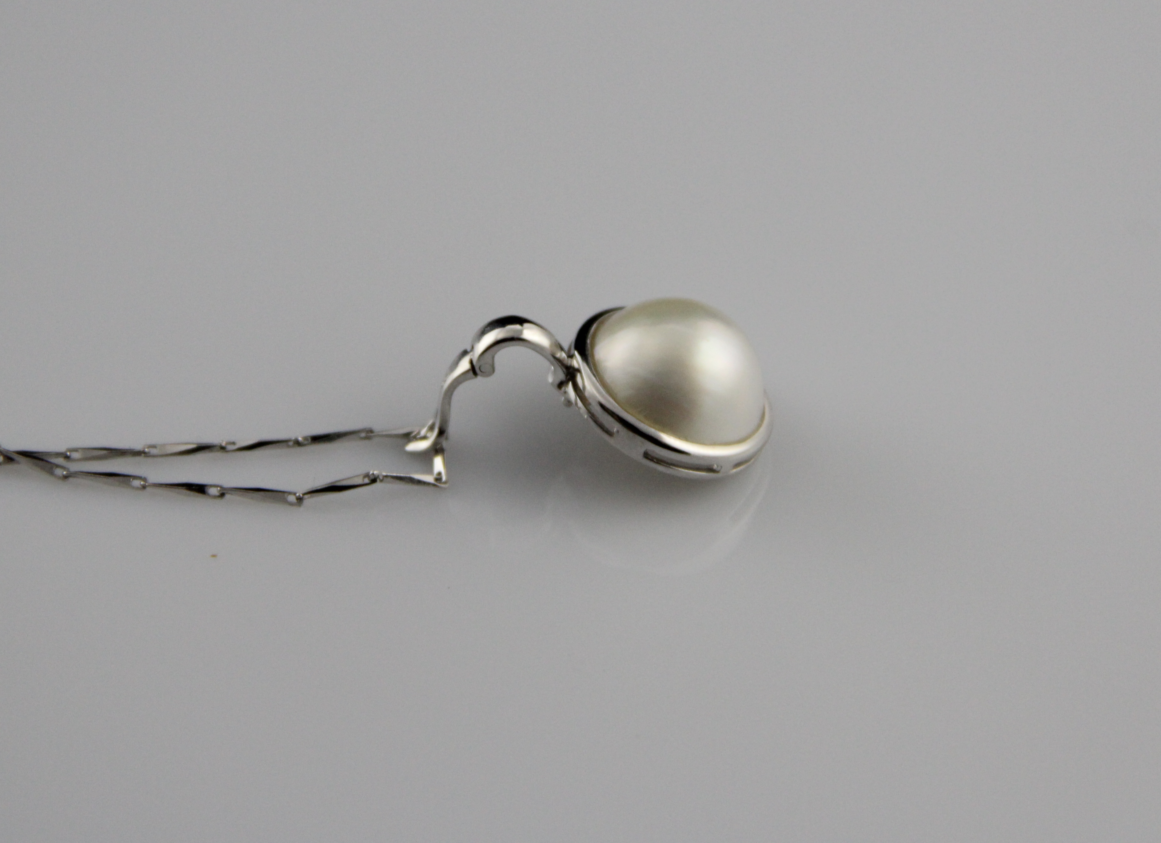 Perlenanhänger-Mabe in Silber - 4