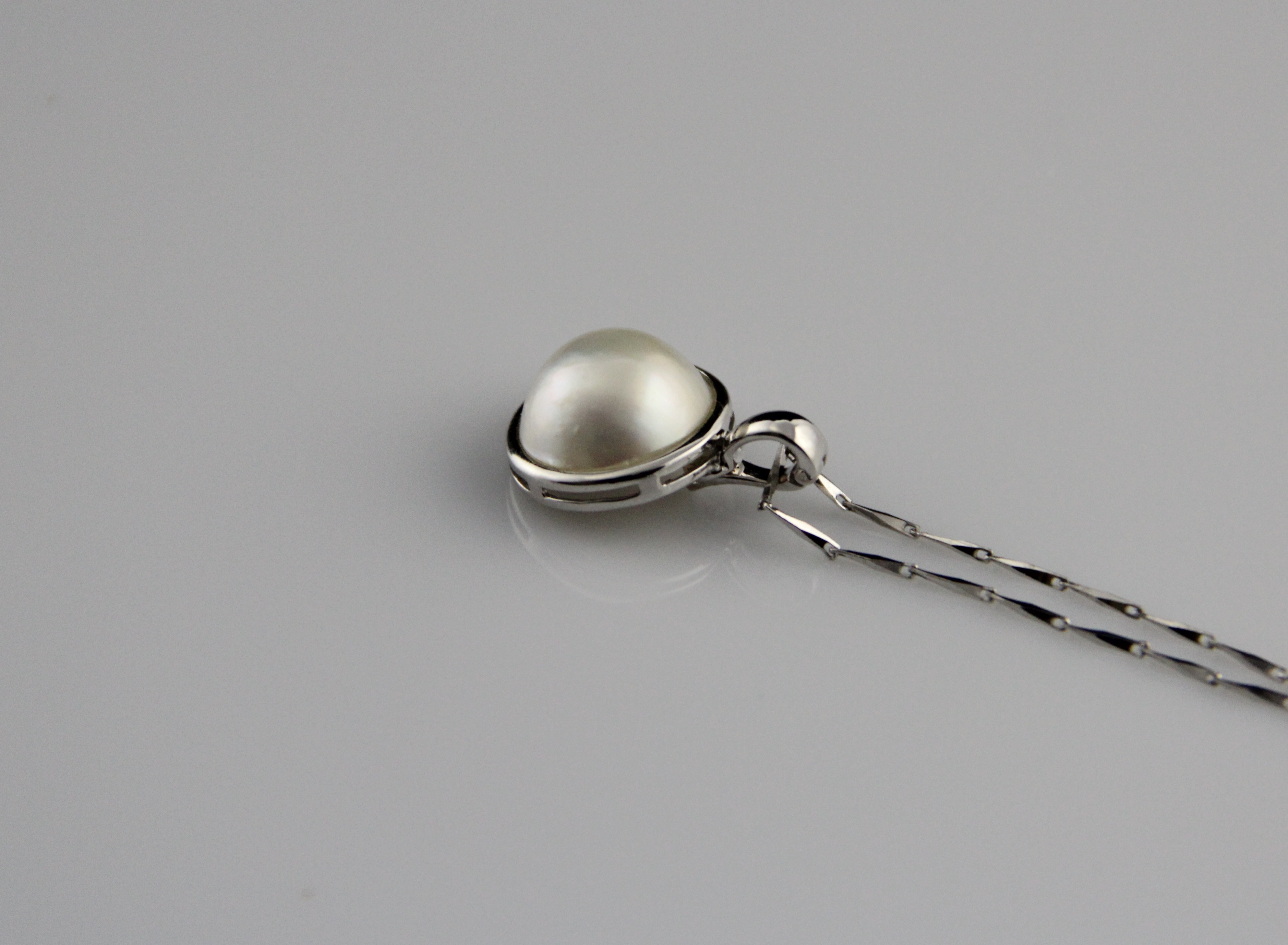 Perlenanhänger-Mabe in Silber - 2