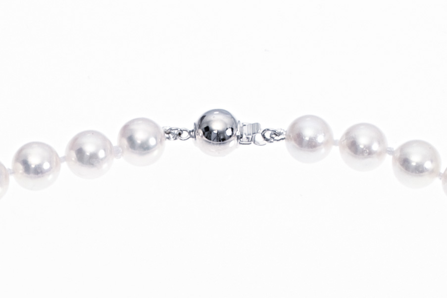 A-Kvalitet Akoyapärlcollier satt med vitguldlås 7-7.5mm - 2