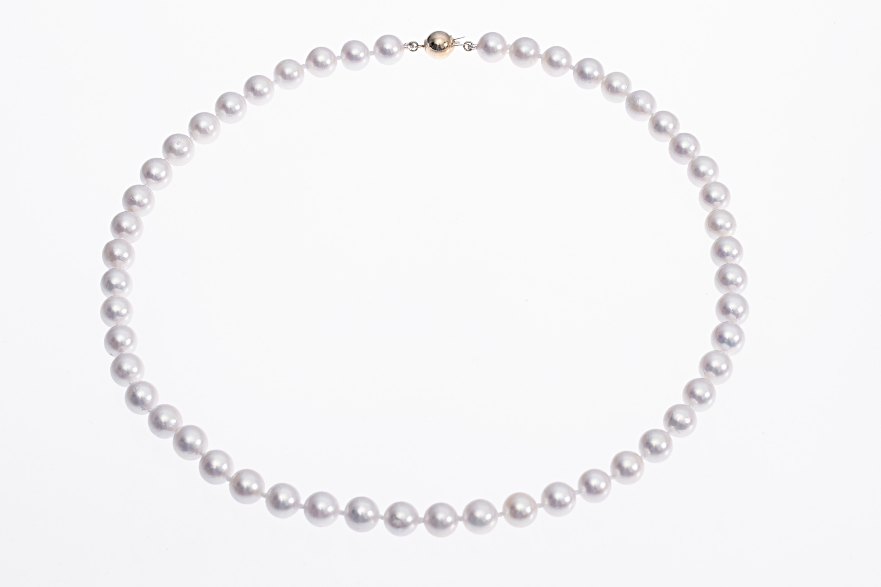 Perlenarmband-Akoya in A-Qualität mit Goldverschluss 7.5-8mm - 4
