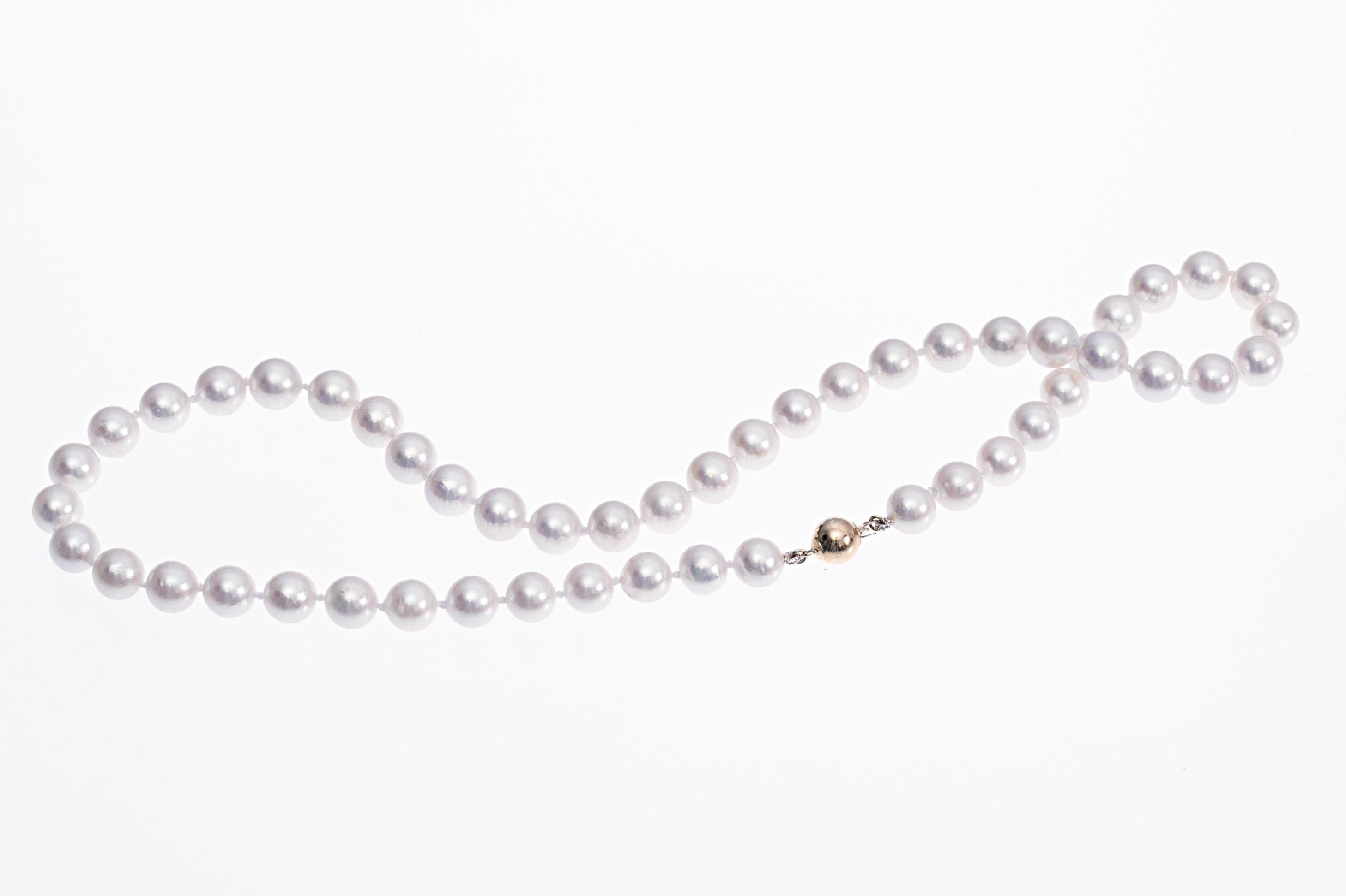 Perlenarmband-Akoya in A-Qualität mit Goldverschluss 7.5-8mm - 6