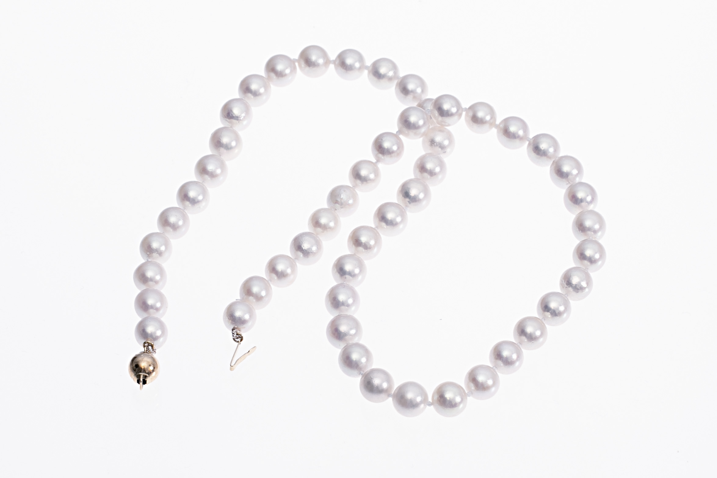Perlenarmband-Akoya in A-Qualität mit Goldverschluss 7.5-8mm - 5
