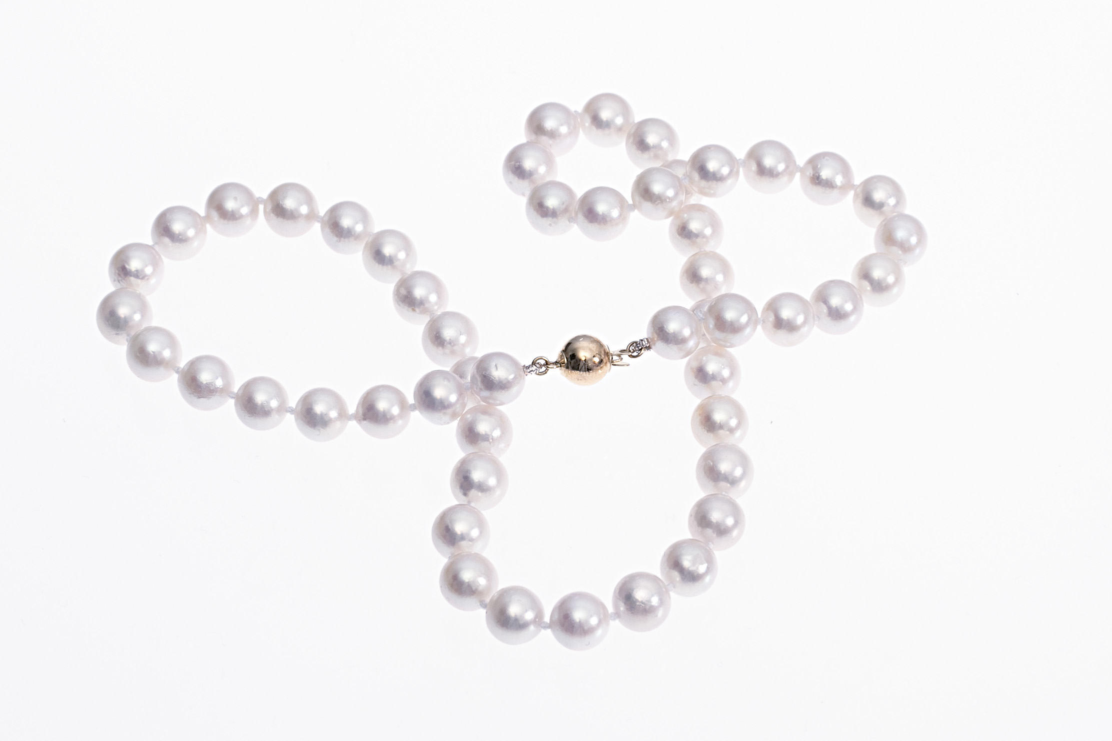 Perlenarmband-Akoya in A-Qualität mit Goldverschluss 7.5-8mm
