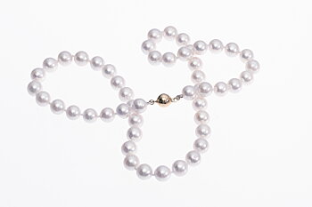 Perlenarmband-Akoya in A-Qualität mit Goldverschluss 7.5-8mm