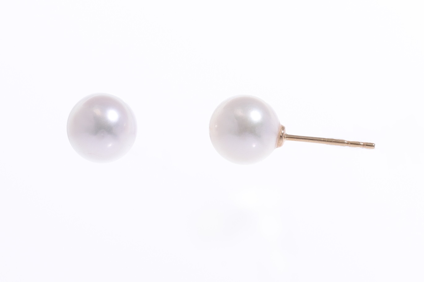 Große Perlenohrringe-Akoya in AAA-Qualität in Gold 8.5–9 mm - 2