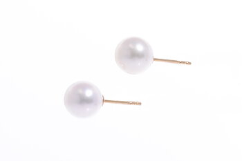 Große Perlenohrringe-Akoya in AAA-Qualität in Gold 8.5–9 mm