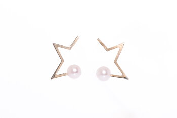 Perlenohrringe Akoya in AAA-Qualität in Gold, 4.5–5 mm