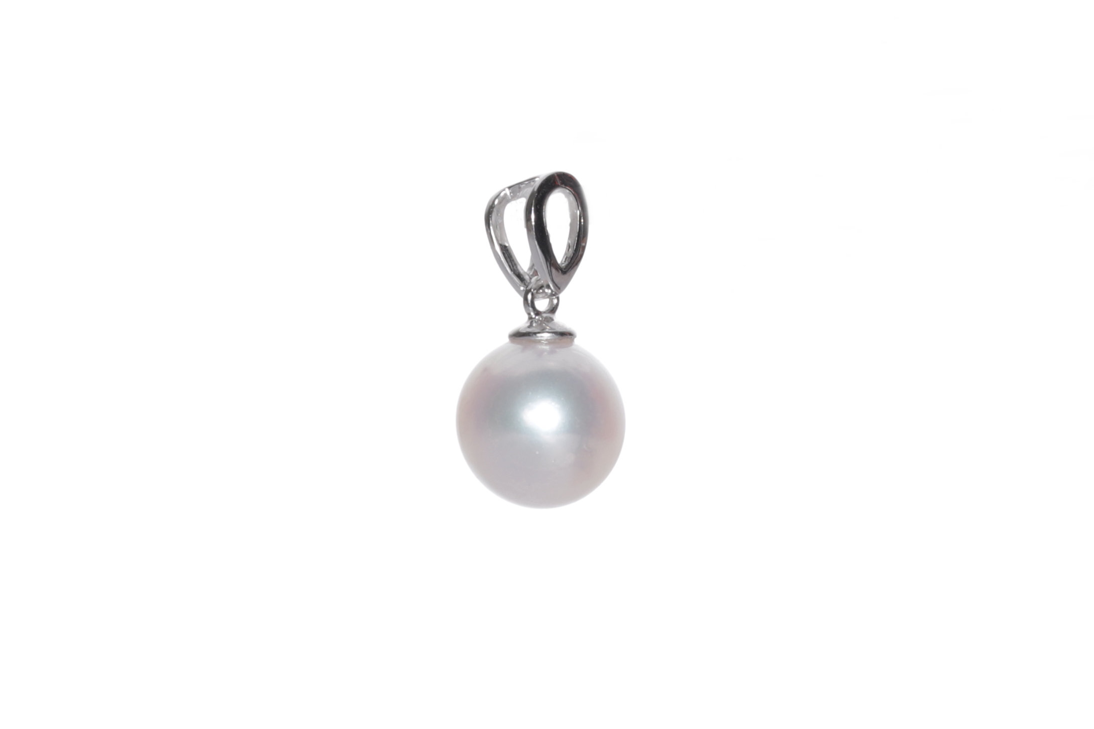 AAA-Quality Akoya pearl pendant set in white gold 7.5-8mm - 2
