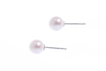 Perlenohrringe-Akoya in AAA-Qualität in Weißgold 6–6.5 mm