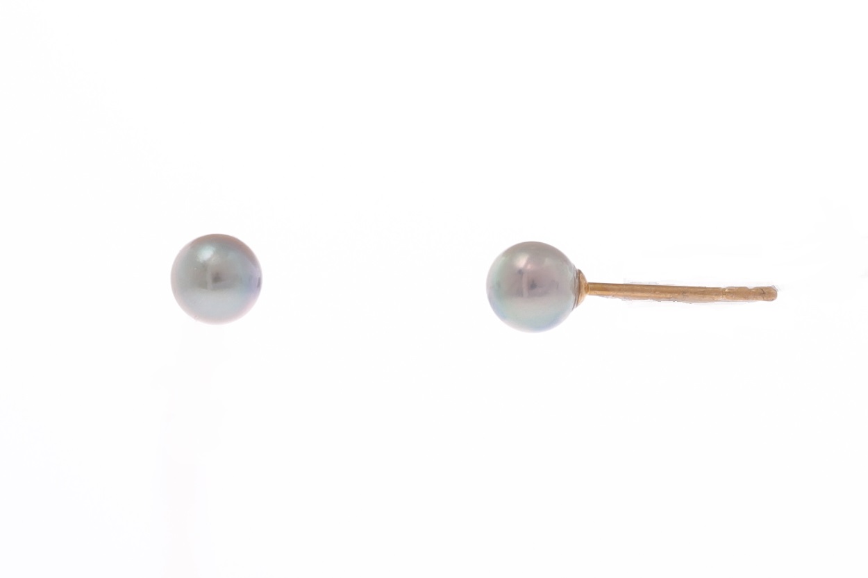 Perlenohrringe-Akoya in AAA-Qualität in Gold 4.5–5 mm - 2