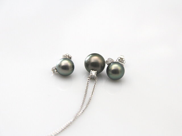 product-image Set mit Tahiti-Perlen in Weißgold und Diamanten