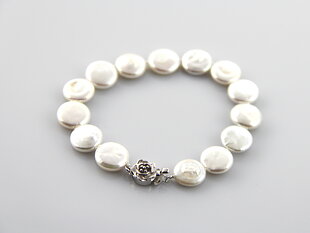Münzförmiges Süßwasserperlen-Armband