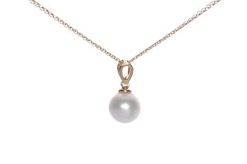 Akoya-Perlenanhänger in AAA-Qualität in Gold, 7,5–8 mm