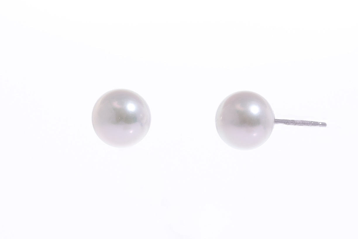 Akoya-Perlenohrringe in AAA-Qualität in Weißgold 7.5–8 mm - 2