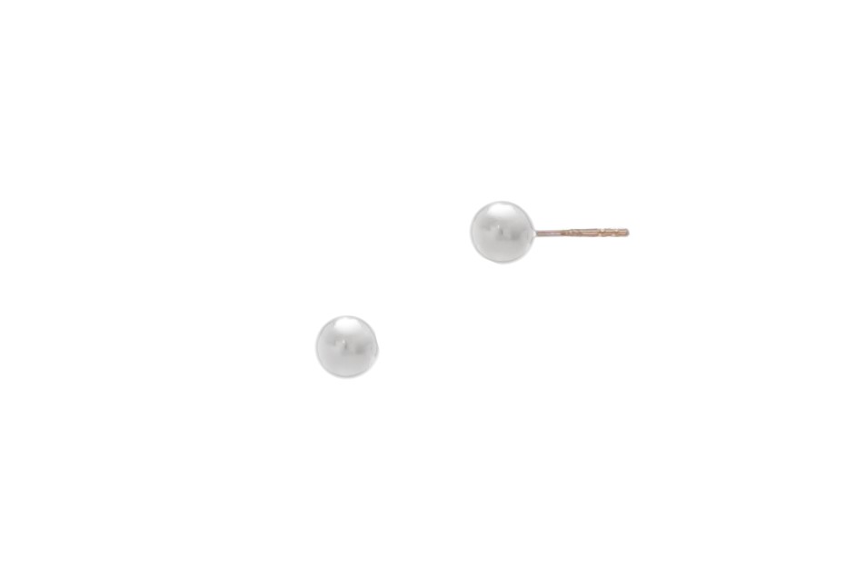 Small fresh water pearl earrings set in gold 4.5-5.5mm - 2