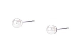 Kleine Süßwasserperlen-Ohrringe in Silber 3–4 mm