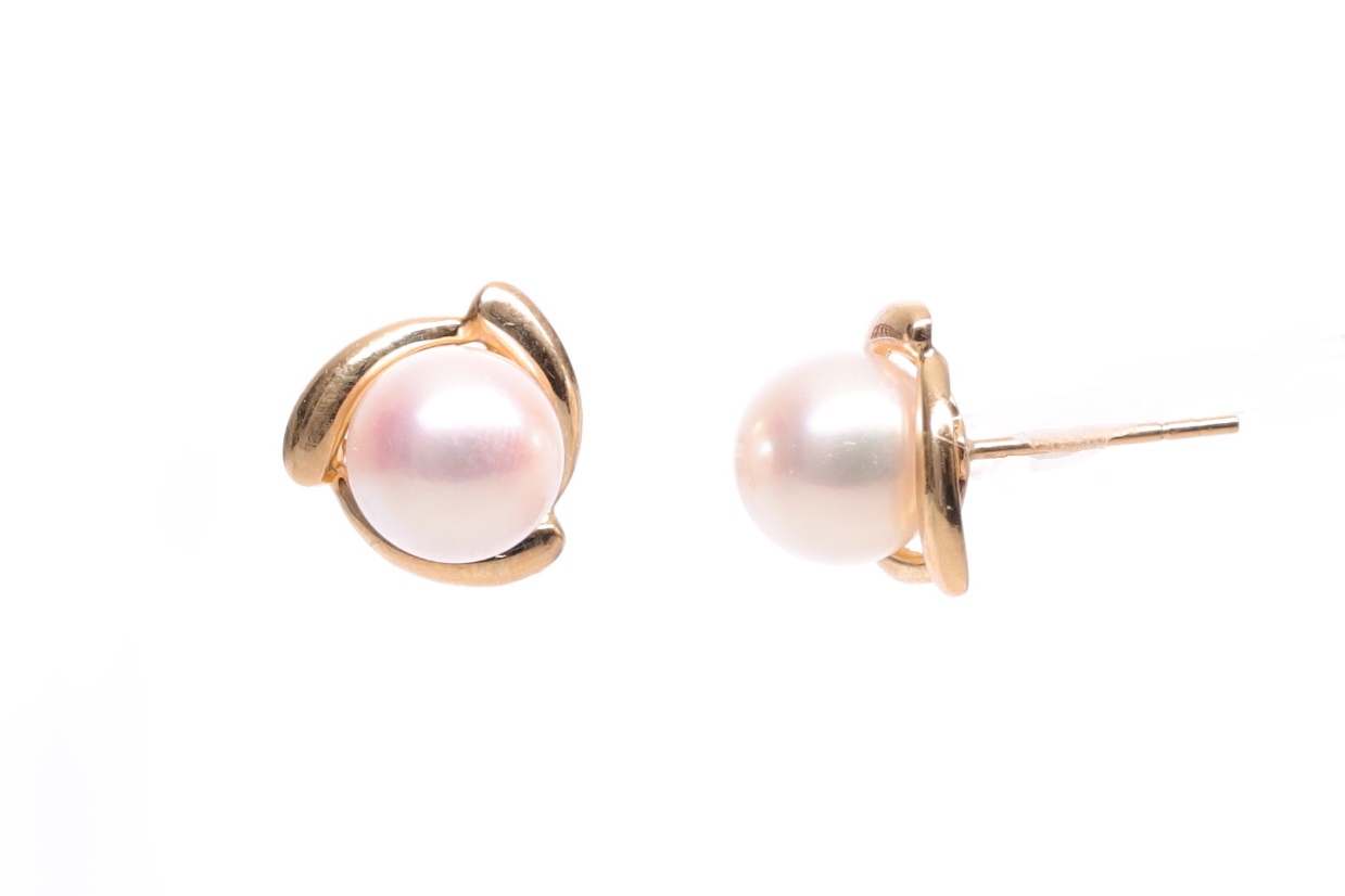 Perlenohrringe Akoya in AAA-Qualität in Gold 7.5–8 mm - 2