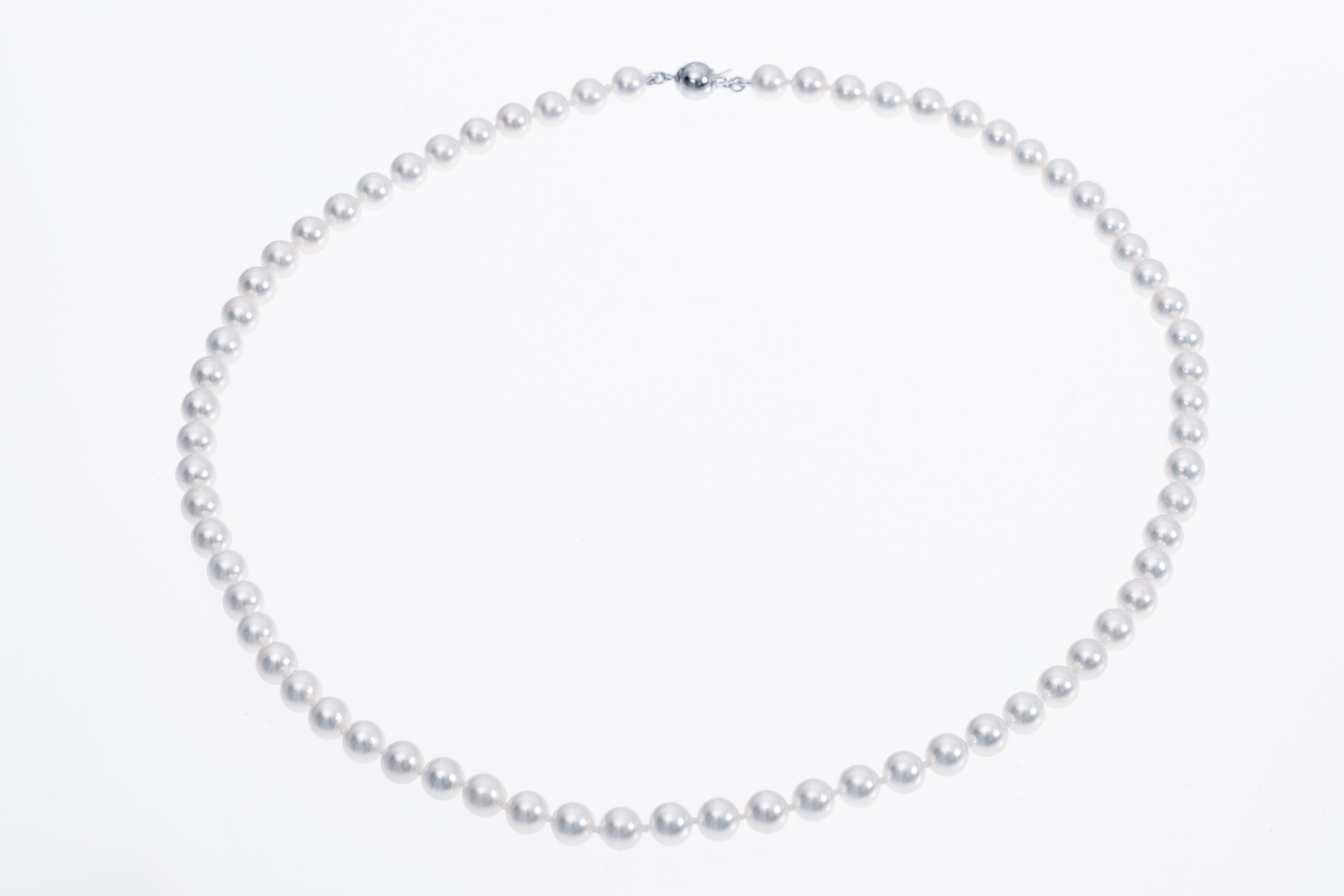 Perlenhalskette Akoya in AAA-Qualität mit Weißgoldverschluss 5.5–6 mm - 4