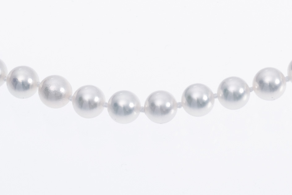 Perlenhalskette Akoya in AAA-Qualität mit Weißgoldverschluss 5.5–6 mm - 3
