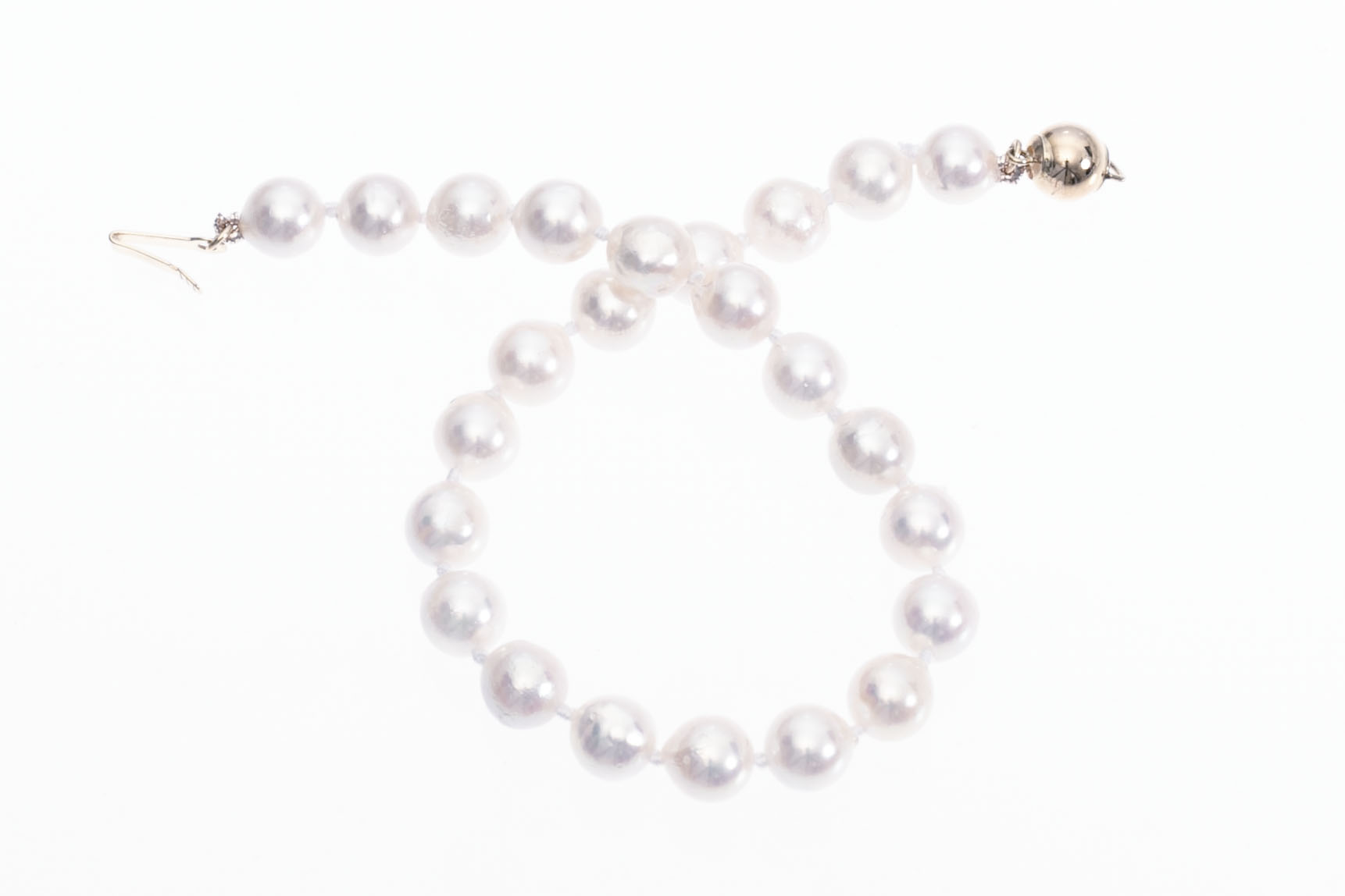 Akoya pearl bracelet set with gold clasp 6-6.5mm - 3