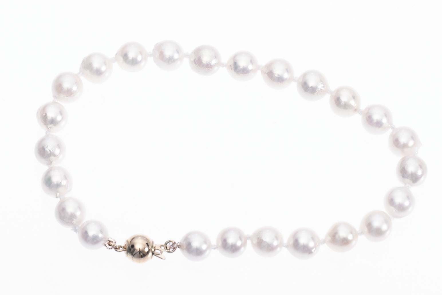 Akoya pearl bracelet set with gold clasp 6-6.5mm - 4