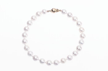 Akoya pearl bracelet set with gold clasp 6-6.5mm
