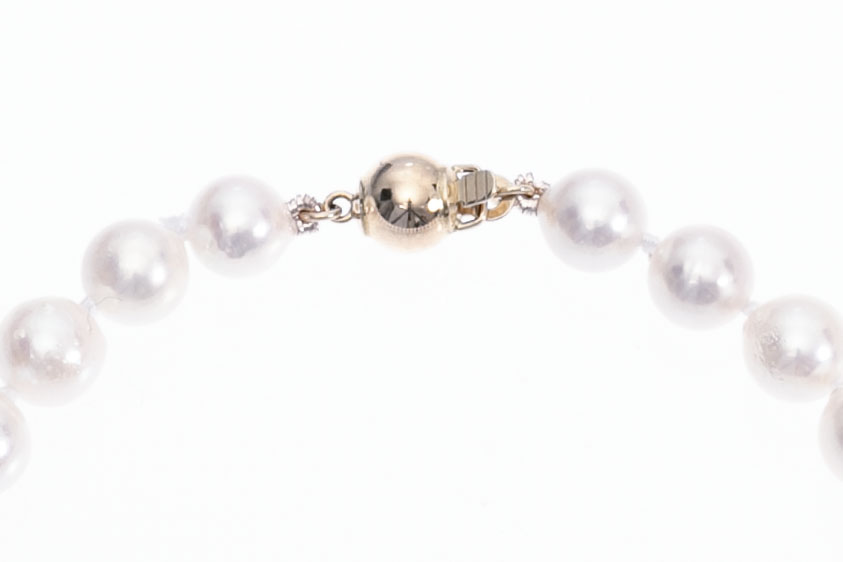 Akoya pearl bracelet set with gold clasp 6-6.5mm - 2