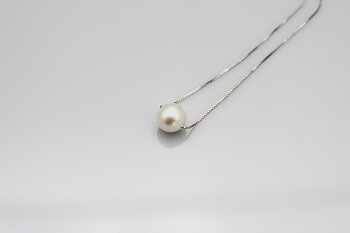 Collana Con Perla Di Tahiti A Goccia 8-9 Mm Argento 925 - PEARLS & COLORS - Eleganza Francese