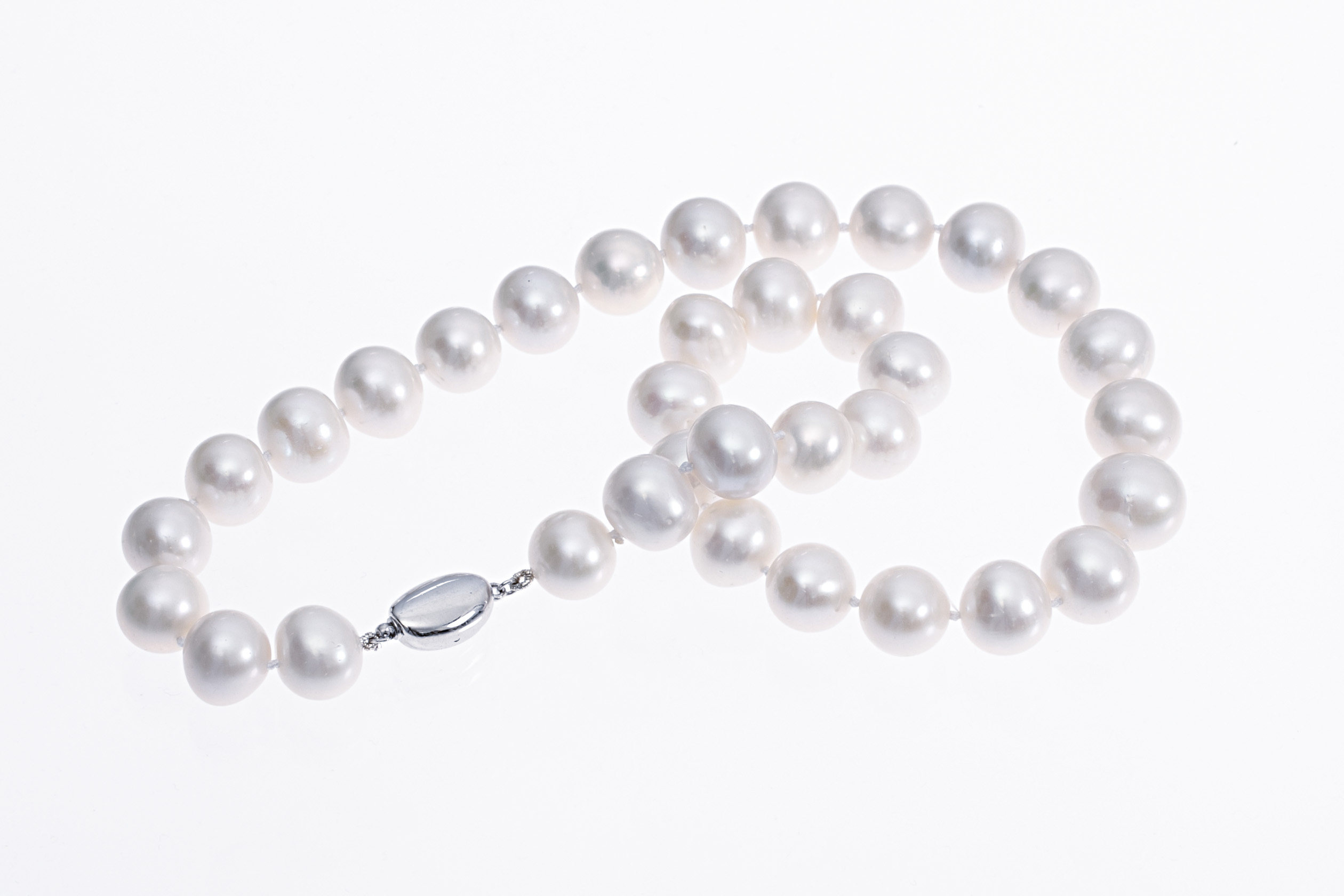 Große Süßwasser-Zuchtperlenkette mit Silberverschluss 12–13 mm - 6