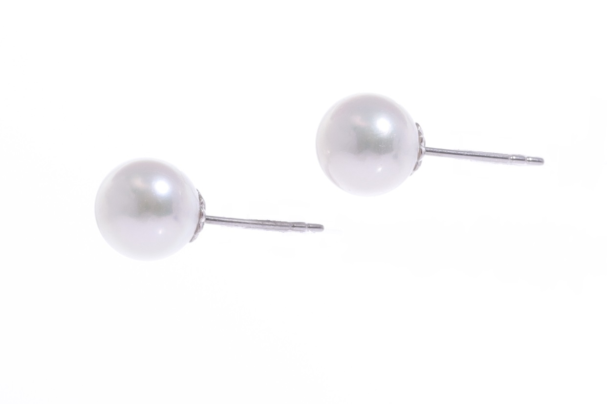Perlenohrringset-Akoya in AAA-Qualität aus Weißgold 8–8.5 mm