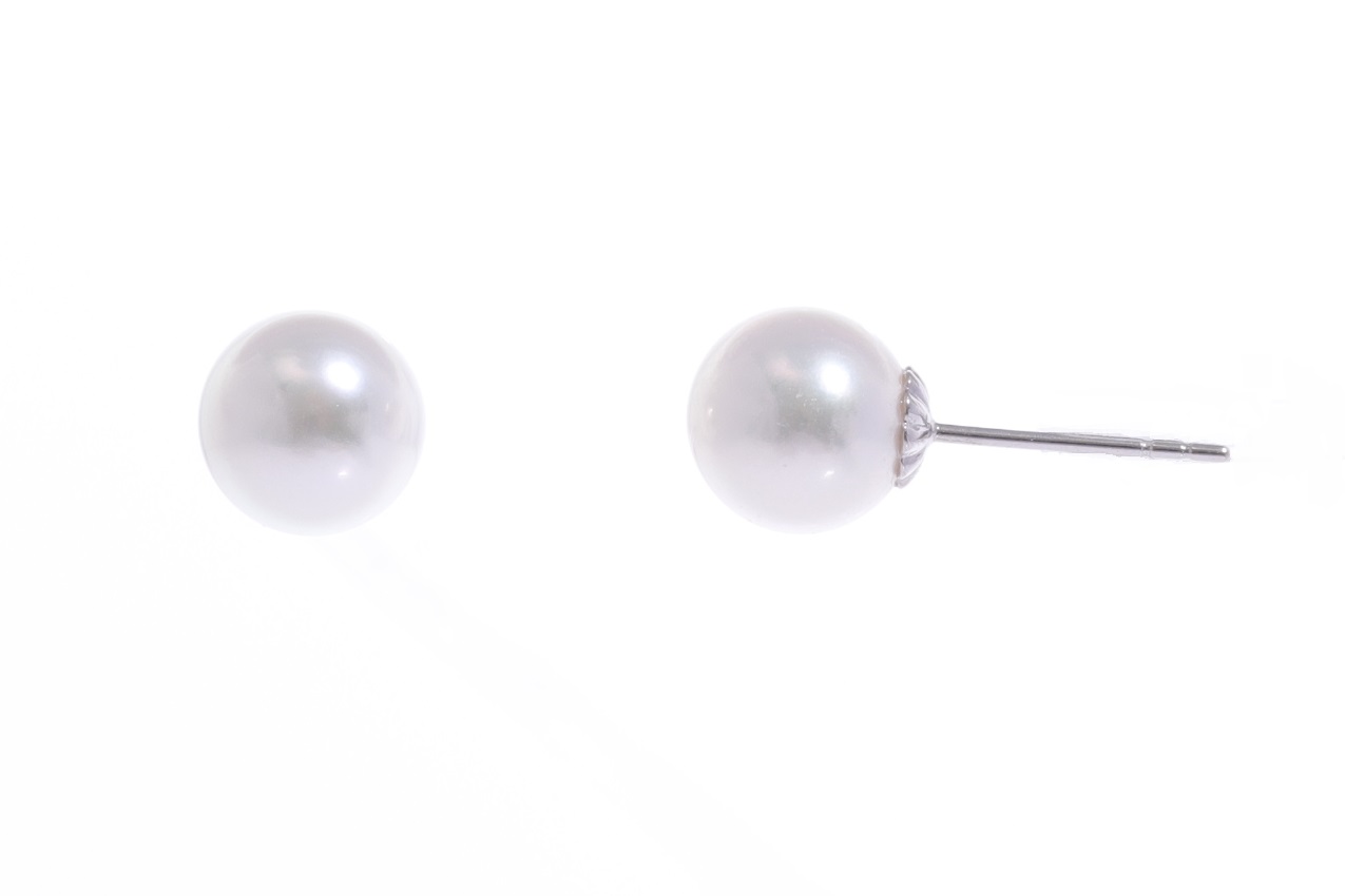 Perlenohrringset-Akoya in AAA-Qualität aus Weißgold 8–8.5 mm - 2