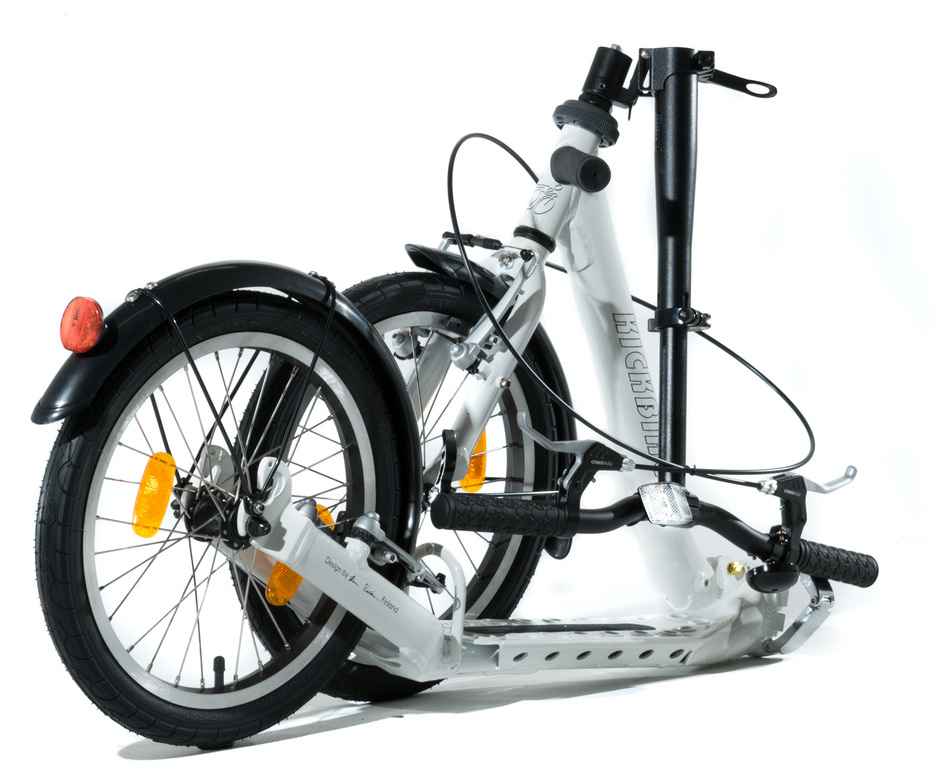 KICKBIKE vikbar sparkcykel CliX vit  - 5
