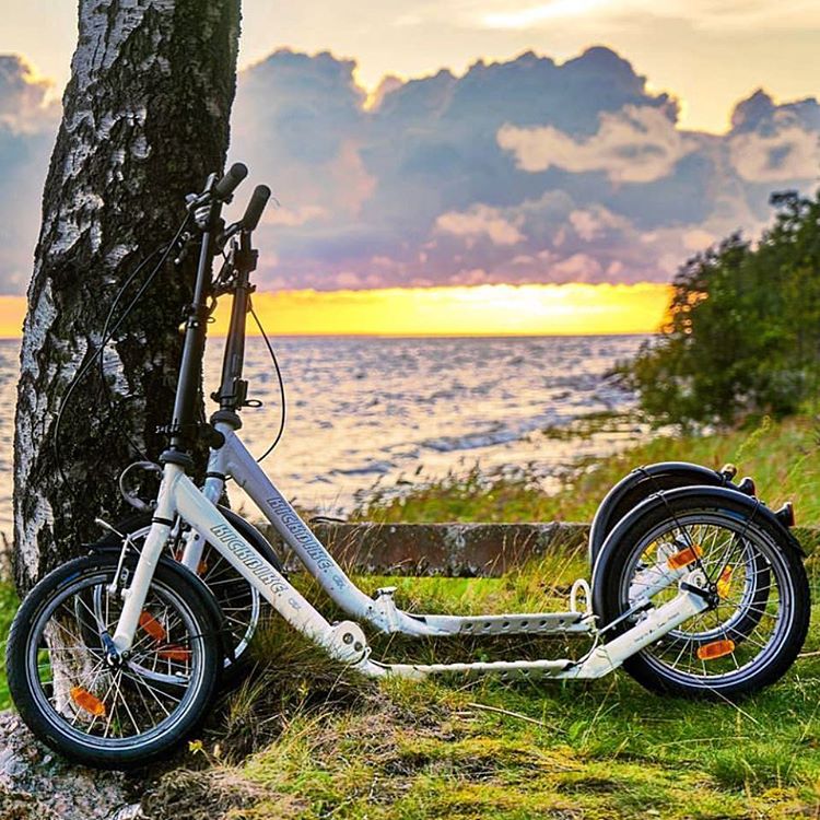 KICKBIKE vikbar sparkcykel CliX vit  - 3