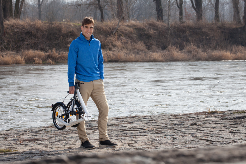 KICKBIKE vikbar sparkcykel CliX vit  - 11